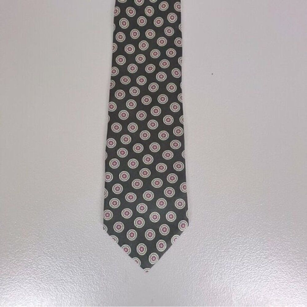 CHRISTIAN DIOR MENS SILK TIE BLACK WITH DESIGN